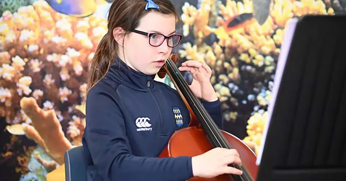 Pocklington Prep School pupil playing a cello Page Image,news,music,prep school